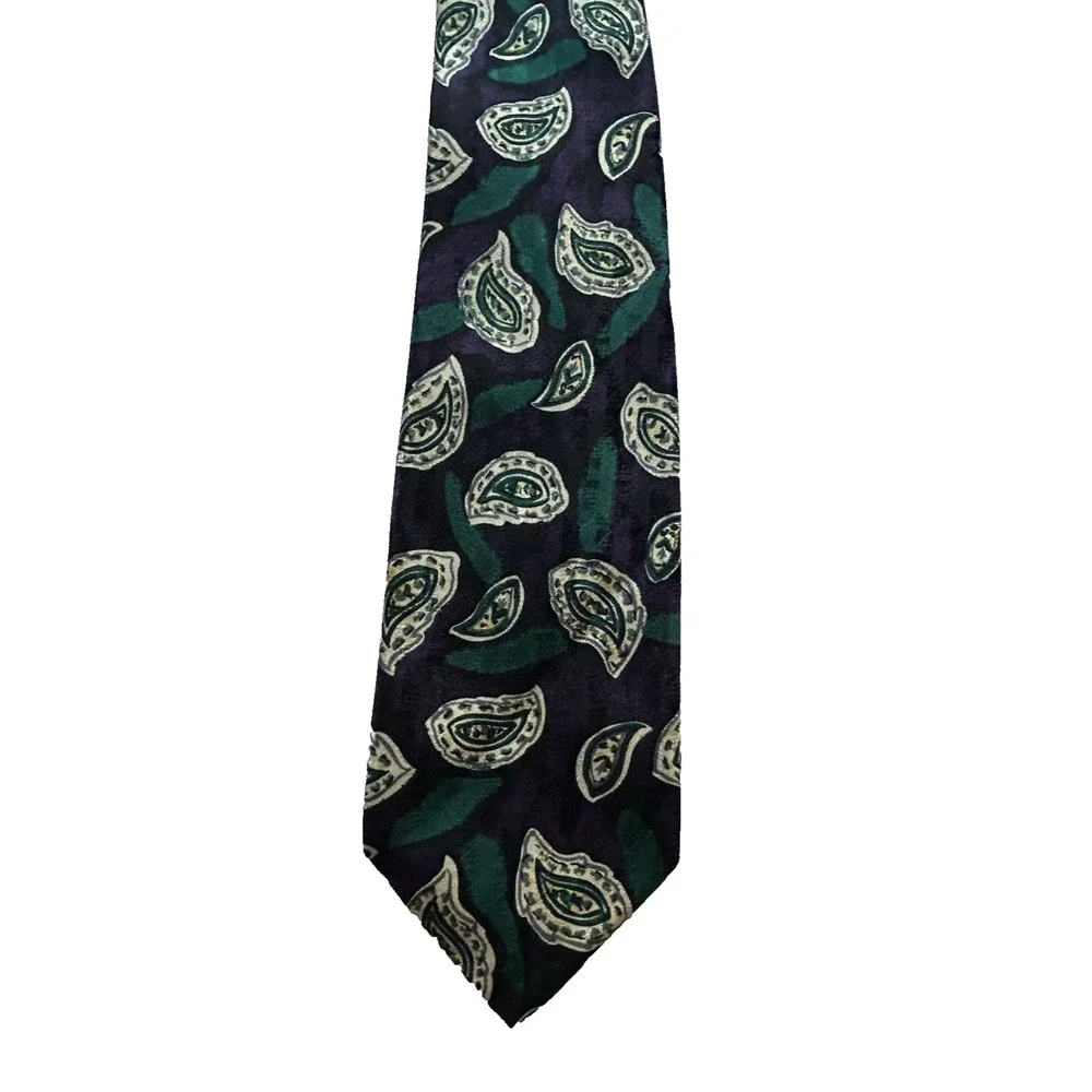 Robert Talbott‎ Studio for Nordstrom Silk Tie Paisley Hand-Sewn USA 3.5